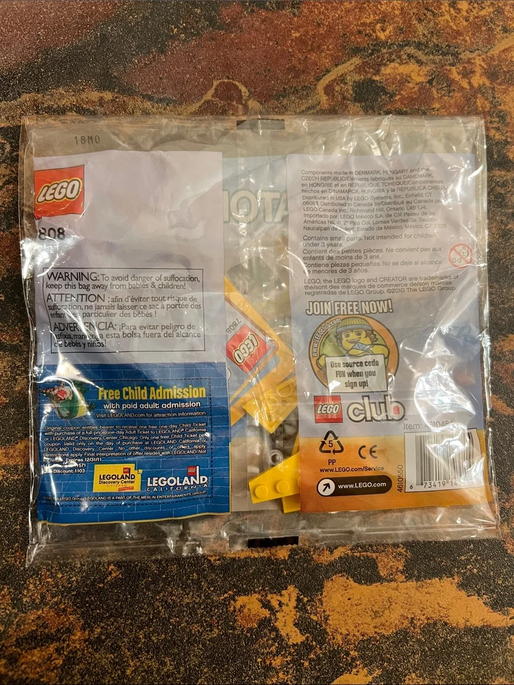 Lego Creator Yellow and Black Airplane Building Set, LEGO 7808